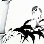 Illustratie koan: calligarfie vogel